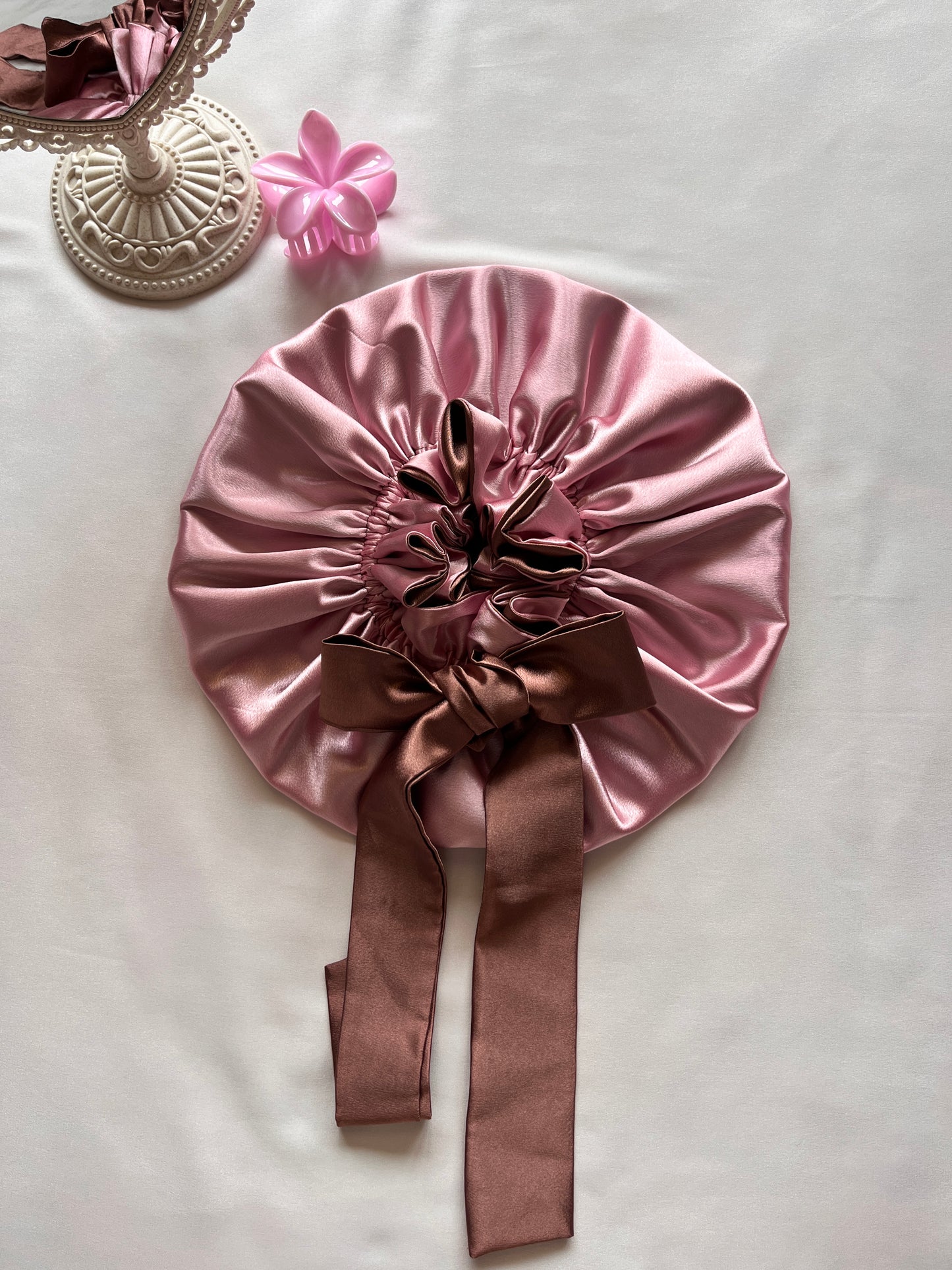 Rose au Chocolat Satin Hair Bonnet