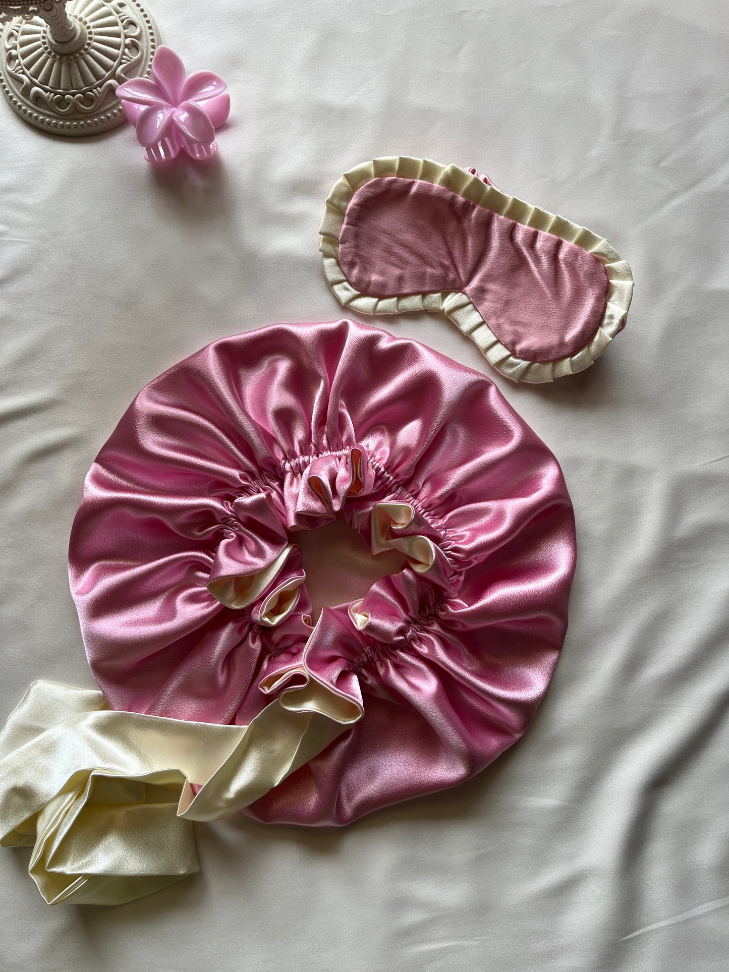 Pink Riverie Satin Sleep Mask