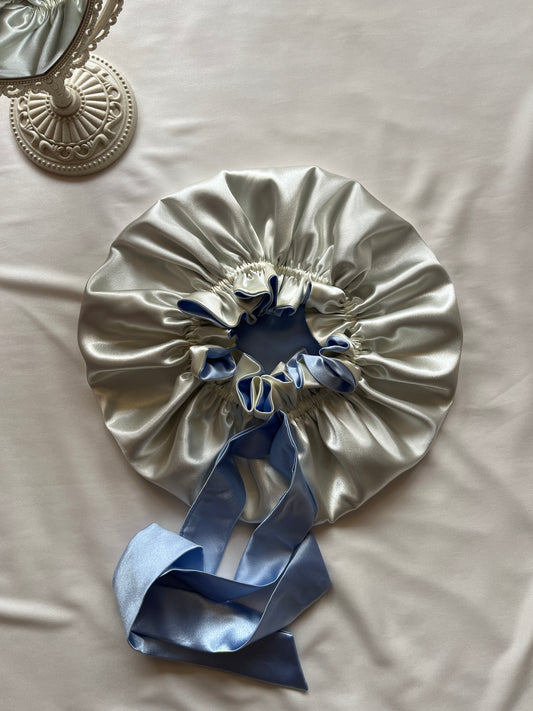 Ivory Dreams Satin Hair Bonnet