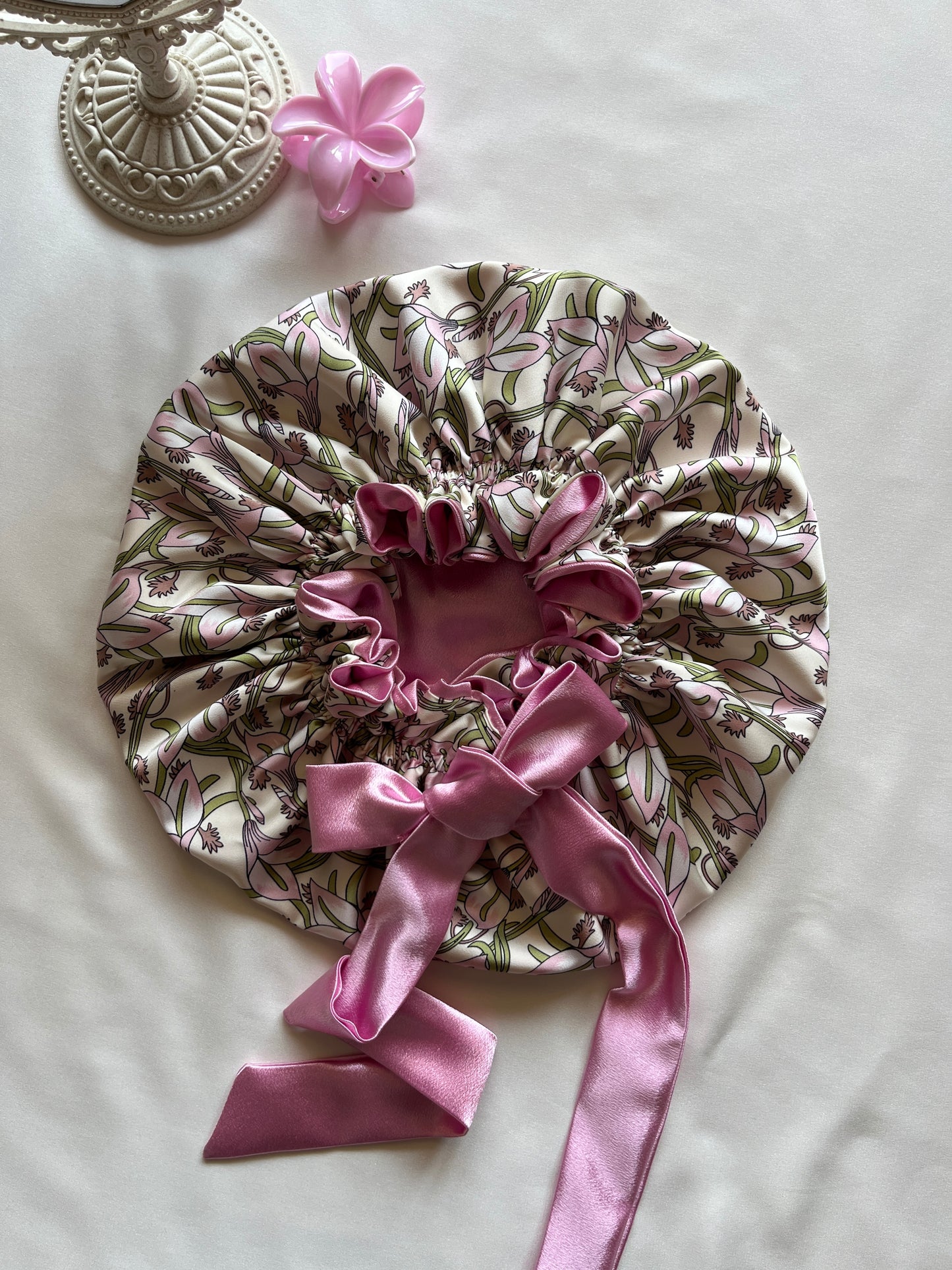 Aurora Petal Satin Hair Bonnet
