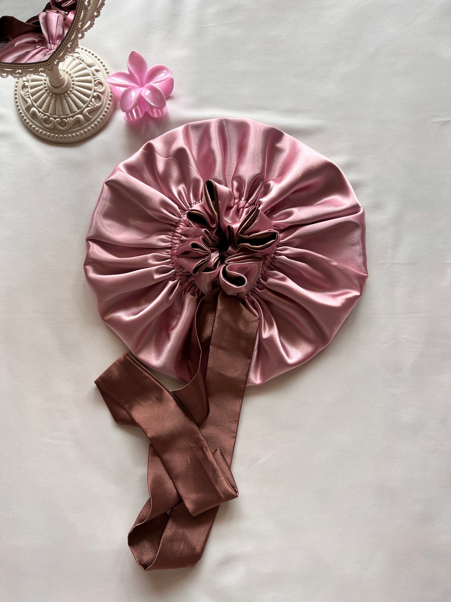 Rose au Chocolat Satin Hair Bonnet