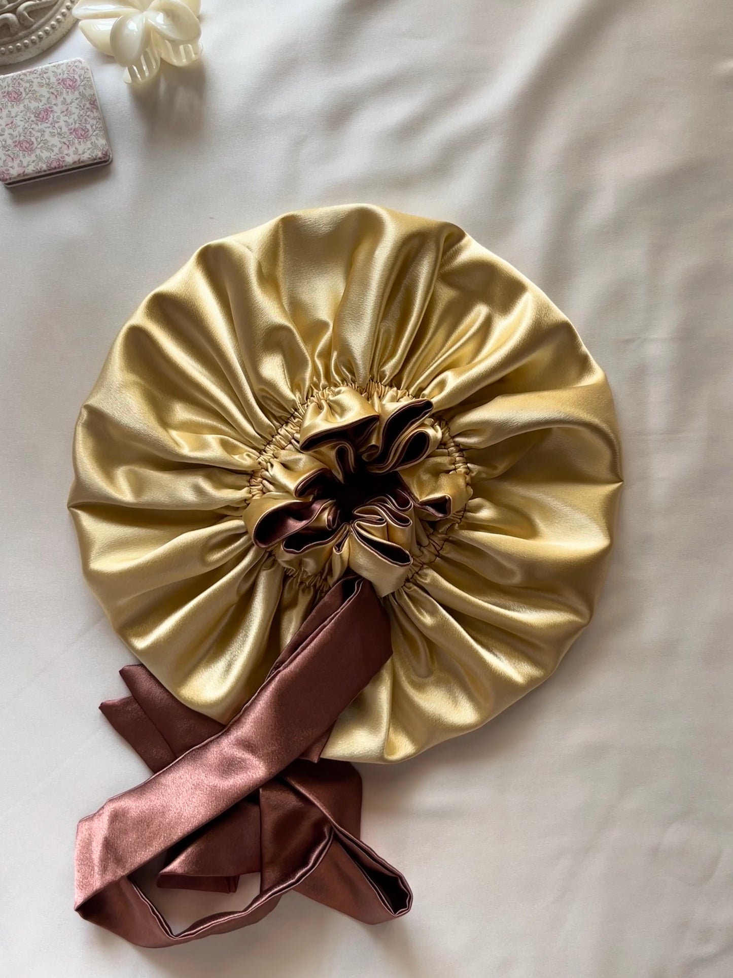Honeyed Secret Satin Hair Bonnet