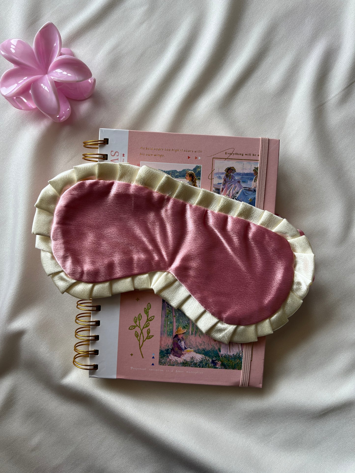 Pink Riverie Satin Sleep Mask