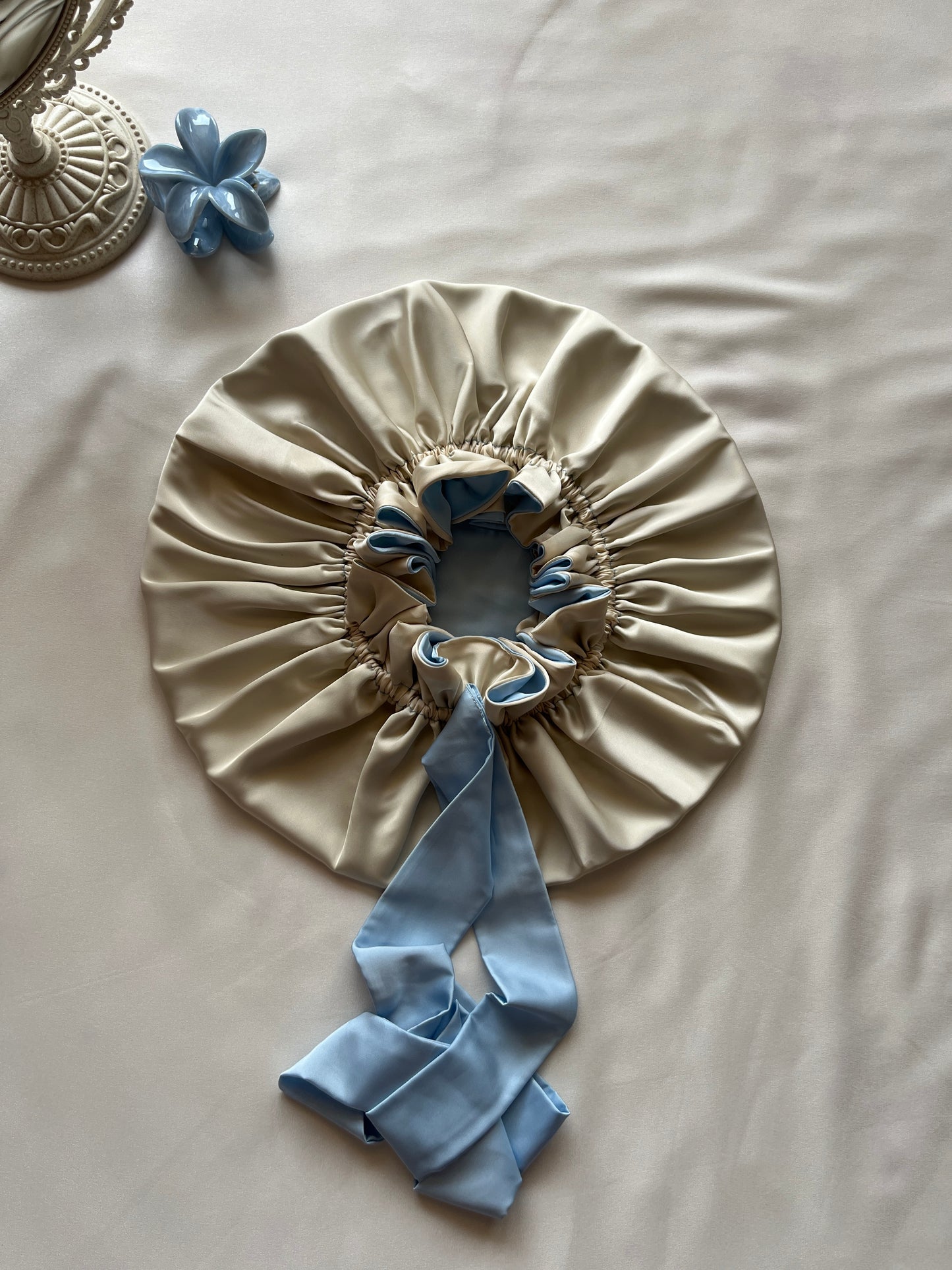 Ivory Dreams Silk Hair Bonnet