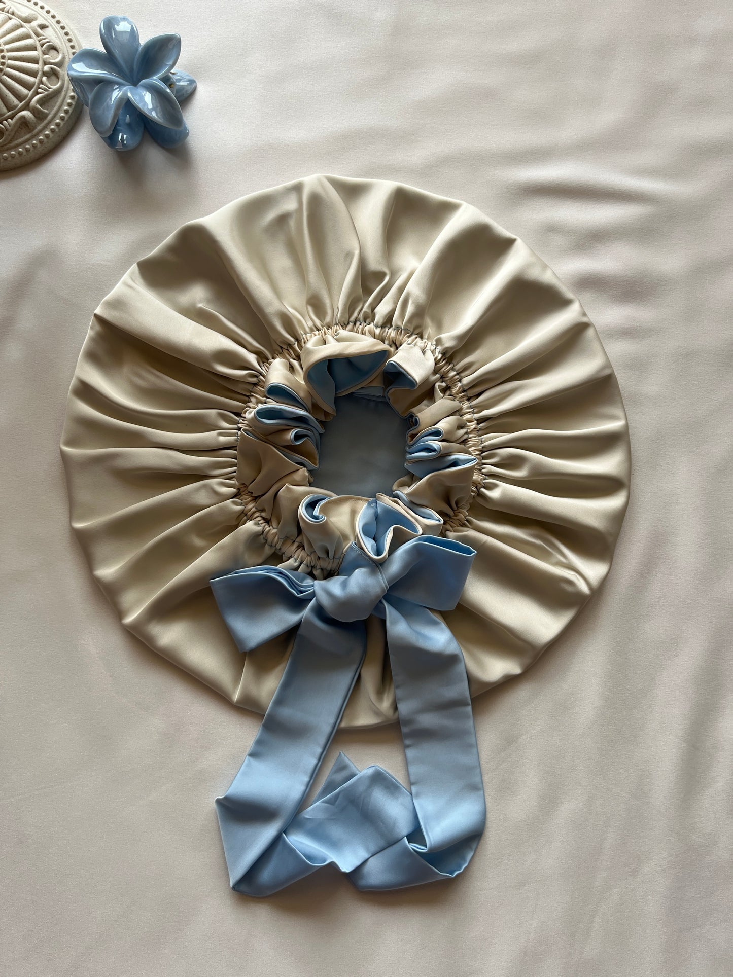 Ivory Dreams Silk Hair Bonnet