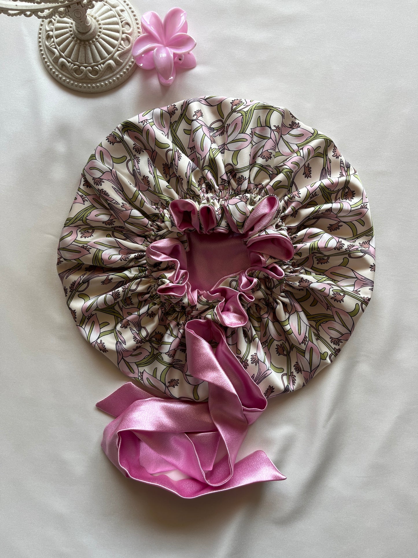 Aurora Petal Satin Hair Bonnet
